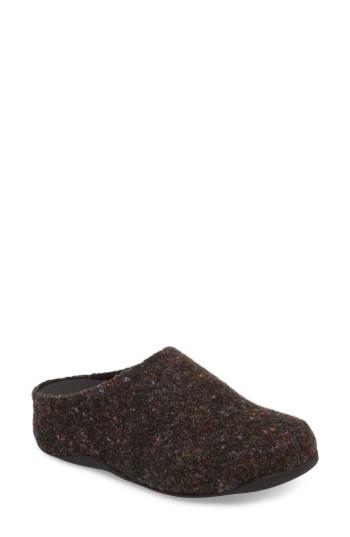 Women's Fitflop(tm) Shuv(tm) Felt Clog M - Black