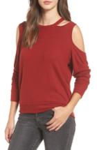 Women's Lna Earl Cold Shoulder Sweatshirt - Red