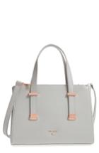Ted Baker London Audreyy Small Adjustable Handle Leather Shopper - Grey