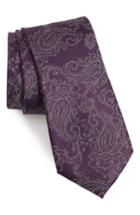 Men's Calibrate Dunsford Paisley Silk Blend Tie, Size - Purple
