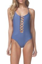 Women's Rip Curl Designer Surf Lattice One-piece Swimsuit - Purple