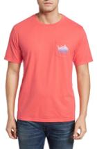 Men's Southern Tide School Of Sharks Crewneck Cotton T-shirt - Pink
