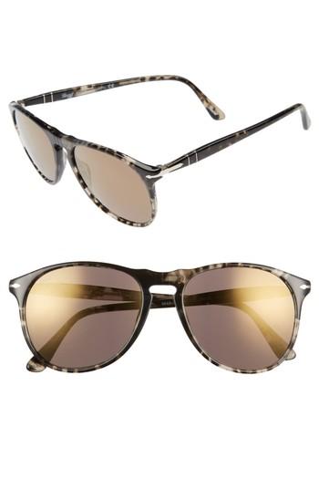 Men's Persol Pilot 55mm Mirrored Sunglasses - Dark Grey Black
