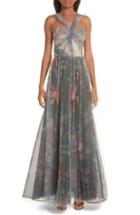 Women's Patbp Beaded Floral Evening Dress Us / 36 Br - Blue