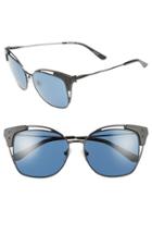 Women's Tory Burch 56mm Cat Eye Sunglasses - Matte Black
