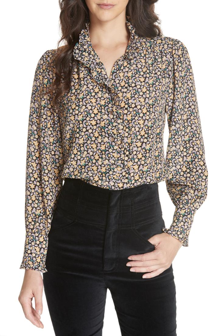 Women's Rebecca Taylor Mini Floral Silk Top