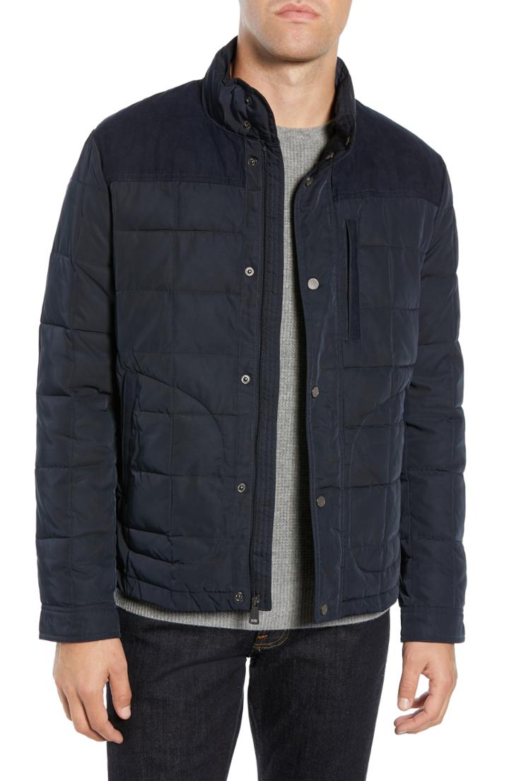 Men's Bugatchi Water Resistant Jacket - Blue