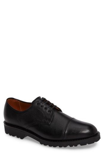 Men's Allen Edmonds Tate Cap Toe Derby .5 D - Black