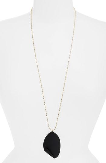 Women's Halogen Curved Metal Long Pendant Necklace