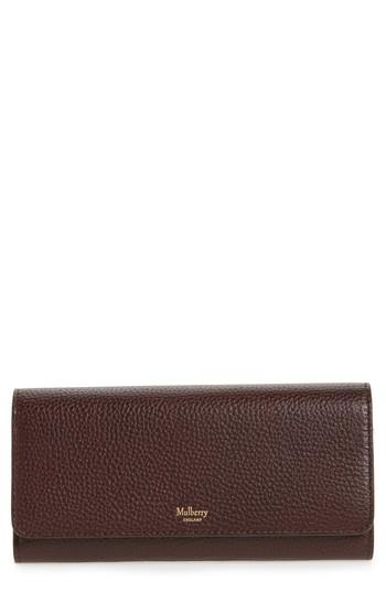 Women's Mulberry Leather Continental Wallet - Red