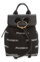 J.w.anderson Mini Pierce Logo Backpack - Black