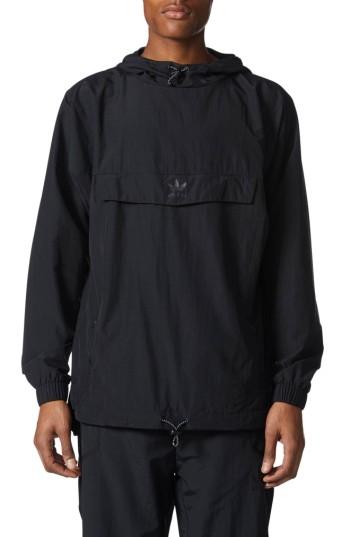 Men's Adidas Originals Taped Anorak - Black