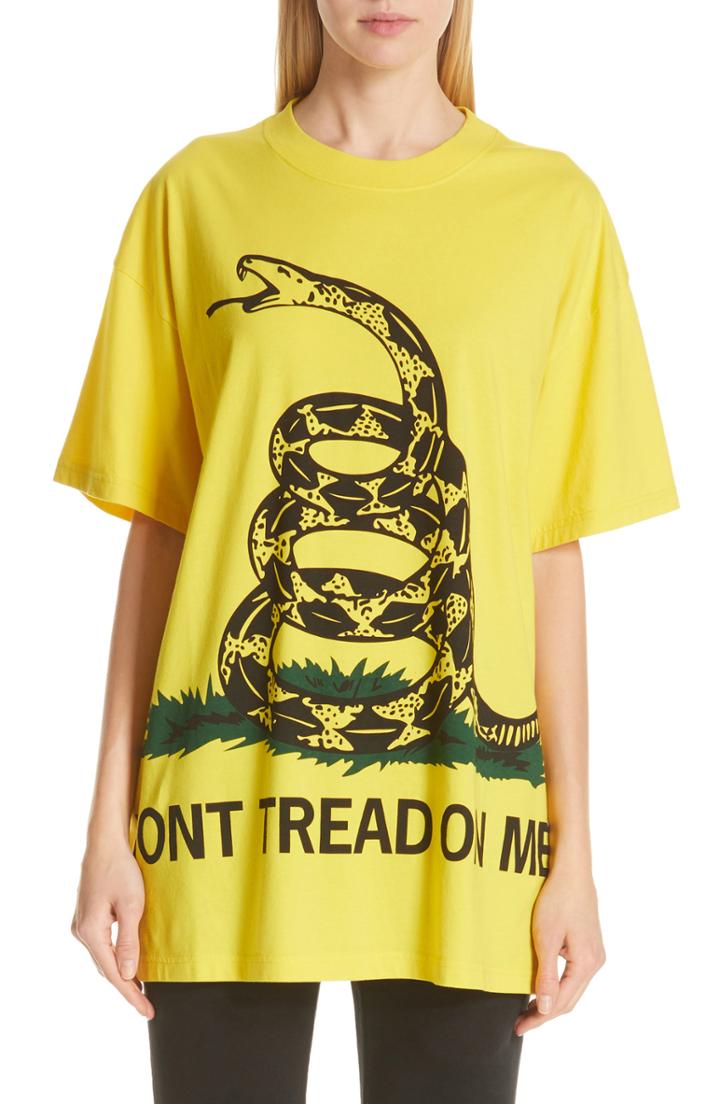 Women's Vetements Snake Print Tee - Yellow
