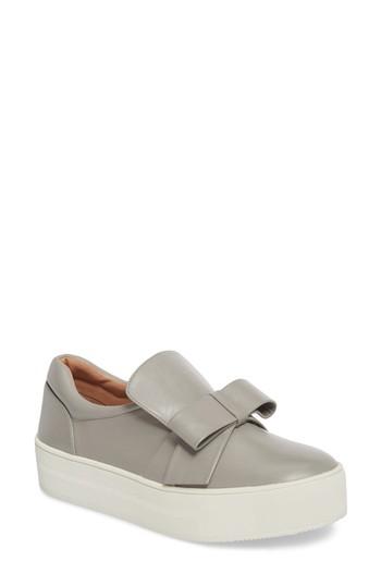 Women's Linea Paolo Vania Bow Platform Sneaker M - Grey