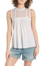 Women's Hinge Lace Tank, Size - White