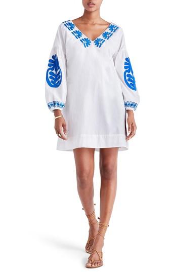 Women's Madewell Blanca Embroidered Applique Shift Dress -