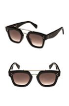 Women's Celine 47mm Gradient Square Sunglasses - Black/ Brown