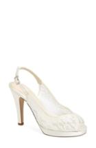 Women's Pink Paradox London Affinity Lace Open Toe Pump .5 M - Ivory