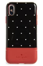 Kate Spade New York Dot Iphone X & Xs Case & Card Holder - Red
