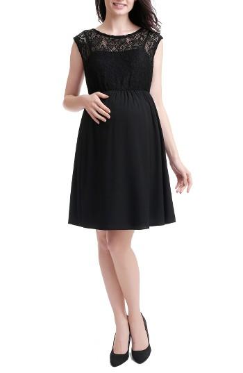 Women's Kimi And Kai Genevieve Lace Maternity Dress - Black