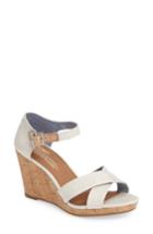 Women's Toms Sienna Wedge Sandal .5 M - White