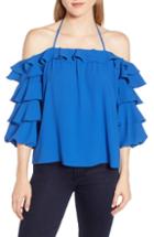 Women's 1.state Tiered Ruffle Sleeve Blouse - Blue
