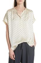 Women's Vince Leaf Foulard Sik Blouse - Ivory