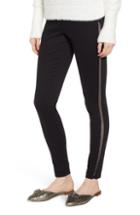 Women's Hue High Waist Mesh Tuxedo Stripe Denim Leggings