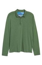 Men's Tommy Bahama 'portside Player Spectator' Long Sleeve Jersey Polo - Green