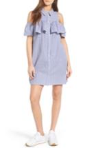 Women's Fire Stripe Cold Shoulder Shirtdress