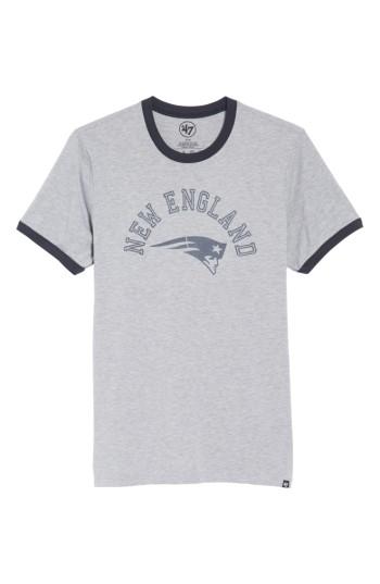 Men's 47 Brand New England Patriots Ringer T-shirt - Grey