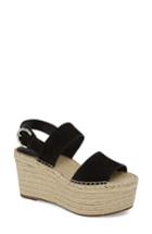 Women's Marc Fisher Ltd Renni Espadrille Platform Wedge Sandal .5 M - Black