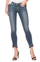 Women's Paige Verdugo Undone Hem Skinny Jeans - Blue