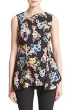 Women's Jason Wu Floral Print Asymmetrical Draped Top