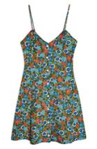 Women's Topshop Ditsy Floral Mini Slipdress Us (fits Like 0-2) - Green