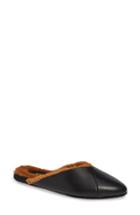 Women's Yosi Samra Valentina Faux Fur Lined Mule M - Black