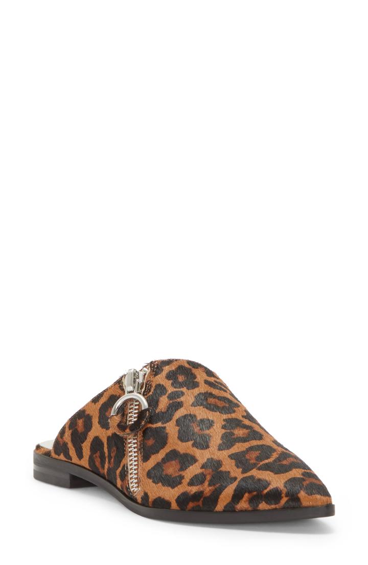 Women's 1.state Felid Genuine Calf Hair Zip Mule .5 M - Brown