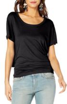 Women's Michael Stars Tie Back Tee, Size - Black