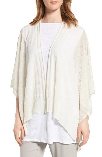 Women's Eileen Fisher Hemp Blend Poncho Wrap