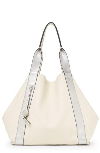 Botkier Baily Reversible Calfskin Leather Tote - Ivory