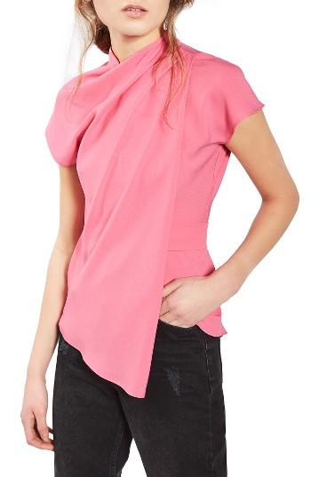 Women's Topshop Origami Top Us (fits Like 0-2) - Pink