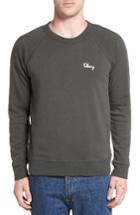 Men's Obey Chainstitch Logo Raglan Sweatshirt - Black