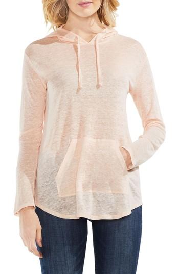 Women's Vince Camuto Linen Hoodie, Size - Pink