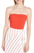 Women's Lewit Ribbed Tube Top - Red