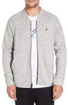 Men's Nike Jordan Sportswear Wings Fleece Bomber Jacket - Grey