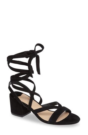Women's Tony Bianco Amor Ankle Wrap Sandal .5 M - Black