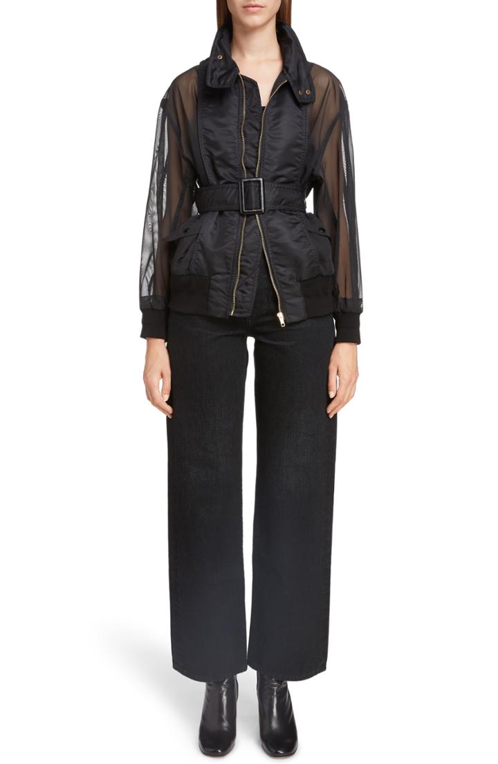 Women's Toga Mesh Sleeve Jacket Us / 36 Fr - Black