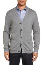 Men's Nordstrom Men's Shop V-neck Cardigan, Size - Grey