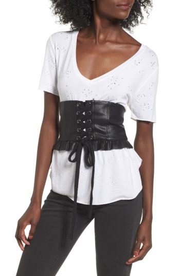 Women's J.o.a. Faux Leather Corset