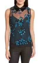 Women's Tracy Reese Mesh Overlay Collar Blouse